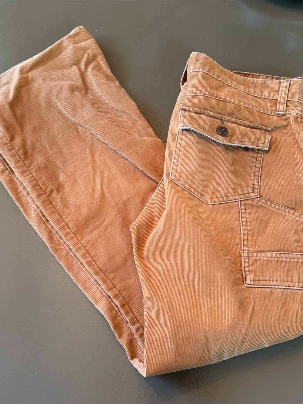 Old Navy Women’s Brown Corduroy Vintage Carpenter Flare Pants Low Rise